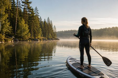Sap walks on Lake Velho
